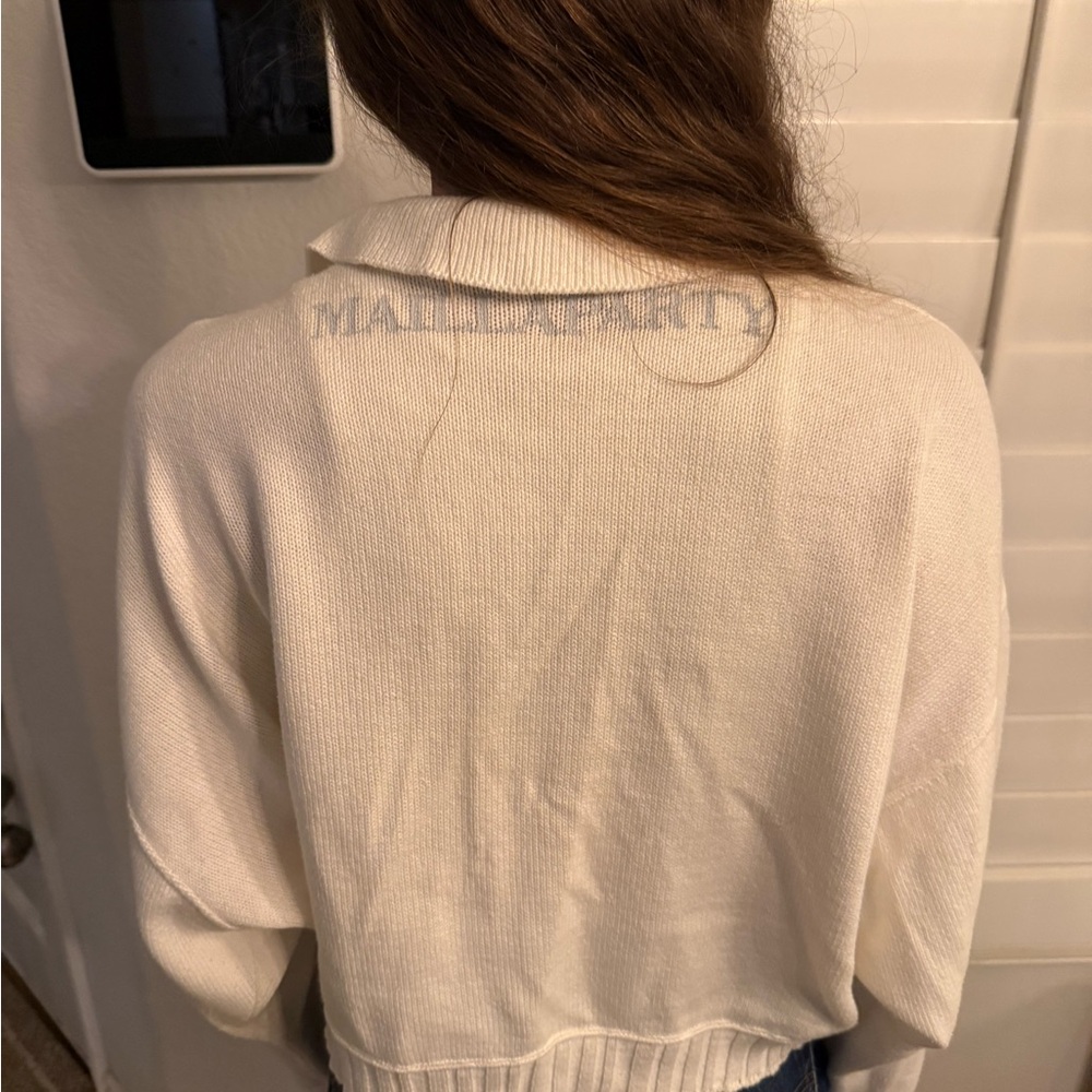 Chic Cream Button-Up Collared Top - image 3